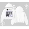 Kapşonlu Crop Sweatshirt Twitch Emotes Cute Girl Anime Expression