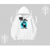 Kapşonlu Sweatshirt Anime Cyberpunk Kız Baskılı