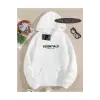 Kapşonlu Sweatshirt Beyaz ESSENTİALSS Özel Tasarım