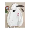 Kapşonlu Sweatshirt Beyaz LABZA HELLO KİTTY Özel Tasarım