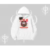 Kapşonlu Sweatshirt Daruma Kedi Anime Baskılı