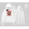 Kapşonlu Sweatshirt Daruma Kedi Anime Baskılı