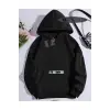Kapşonlu Sweatshirt Siyah 76 Iğdır Özel Tasarım Plaka Detaylı