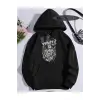 Kapşonlu Sweatshirt Siyah Carnifex Özel Tasarım