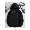Kapşonlu Sweatshirt Siyah LABZA HELLO KİTTY Özel Tasarım