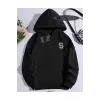Kapşonlu Sweatshirt Siyah Ş HARFİ İSME Özel Tasarım