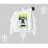 Kayık Yaka Sweatshirt Anime Unity Neon Detaylı Grafik Baskılı