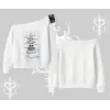 Kayık Yaka Sweatshirt Noodle Theory Hand Drawn Concept