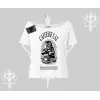 Kayık Yaka Tshirt Caffeine Cat Kahve Temalı Kedi Baskılı