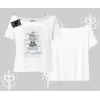 Kayık Yaka Tshirt Noodle Theory Hand Drawn Concept