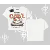 Kedi Baskılı Cant Busy Napping Y2K  Babby Tee Tshirt