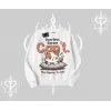 Kedi Baskılı Cant Busy Napping Y2K  Biskilet Sweatshirt