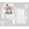 Kedi Baskılı Cant Busy Napping Y2K  Biskilet Sweatshirt