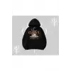 Kedi Baskılı Cant Busy Napping Y2K Kapşonlu Sweatshirt