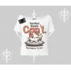 Kedi Baskılı Cant Busy Napping Y2K  Kayık Yaka Tshirt