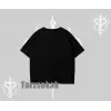 Kedi Baskılı Cant Busy Napping Y2K Oversize Tshirt - Çocuk