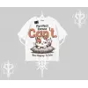 Kedi Baskılı Cant Busy Napping Y2K Oversize Tshirt - Çocuk