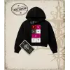 KEYCAP   Kadın Crop Kapşonlu Sweatshirt