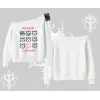 Kitti Sweet Mini Logo Baskılı Kayık Yaka Tshirt