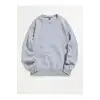 KOD ADR-SHEN EZwear Solid Round Neck Sweatshirt Gri