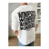 KOD Trend Hypemode Erkek Loose-Fit Letter Grafik Örme Tişört