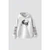 Korn Baskılı Oversize Unisex Beyaz