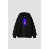 Lana Baskılı Oversize Unisex Siyah