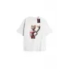 Learn Baskılı Oversize Kalıp Unisex T-shirt