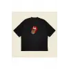 Leopar Rolling Stones Baskılı Oversize Unisex Pamuklu Nefes Alan Kalın Kumaşlı