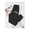 Letter Graphic Drawstring Waist 4 Mevsim Eşofman