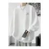 Letter Graphic Drop Shoulder Sweatshirt Beyaz