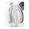 Letter Graphic Sweatshirt Beyaz