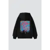 Liquid Rug Baskılı Oversize Unisex Siyah