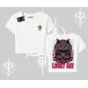 Lucky Cat Japon Tarzı Kedi Baskılı Babby Tee Tshirt