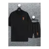 macklin Unisex Kadın Erkek Marvel Groot Baskılı Oversize Tshirt Ve Şort Eşofman Takımı mackli