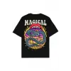 Magical Siyah Oversize Unisex T-shirt