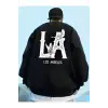 Manfinity EMRG Letter Graphic Sweatshirt Siyah