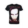 Marilyn Manson Faces Baskılı Penye Tişört