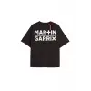 MARTIN GARRI Unisex Oversize Yazılı Tshirt SİYAH