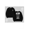 Meditasyon Yapan Kedi Baskılı Biskilet Sweatshirt