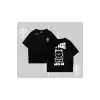 Meditasyon Yapan Kedi Baskılı Oversize Tshirt