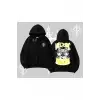 Meowsic Purrfect Kedi Arka Baskılı Kapşonlu Sweatshirt