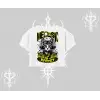 Meowsic Purrfect Kedi Arka Baskılı Oversize Crop Tshirt