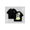 Meowsic Purrfect Kedi Arka Baskılı Oversize Tshirt