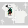 Midnight Petals Kedi Baskılı Babby Tee Tshirt