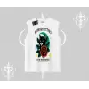 Midnight Petals Kedi Baskılı Kolsuz Tshirt