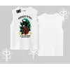 Midnight Petals Kedi Baskılı Kolsuz Tshirt