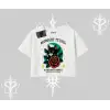 Midnight Petals Kedi Baskılı Oversize Crop Tshirt