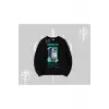 Missing Cat Baskılı Biskilet Sweatshirt