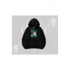 Missing Cat Baskılı Kapşonlu Sweatshirt